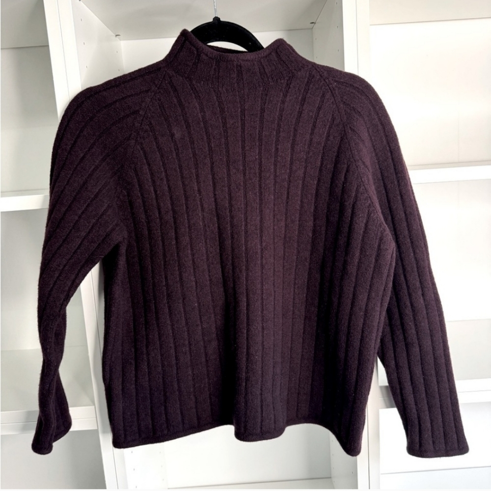 Hermes vintage purple / plum wool sweater. Fits sz S / XS